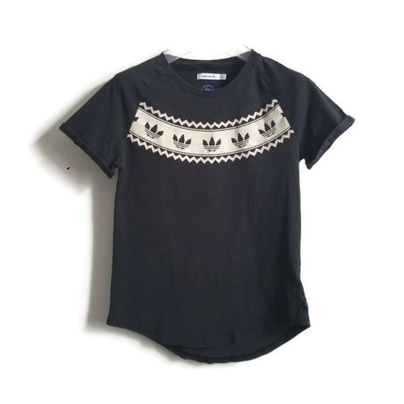 adidas Tops - *SOLD* Adidas tee shirt black cream logo sz XS